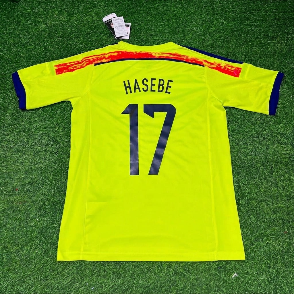 Makoto Hasebe Japan 2014 World Cup Yellow Away Retro Jersey