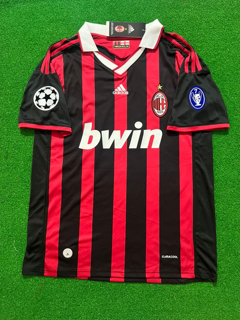 Paolo Maldini #3 - AC Milan 2009 2010 Red Black Kit Jersey Trikot Maillot Soccer Shirt