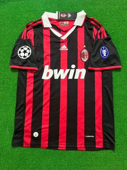 Paolo Maldini #3 - AC Milan 2009 2010 Red Black Kit Jersey Trikot Maillot Soccer Shirt