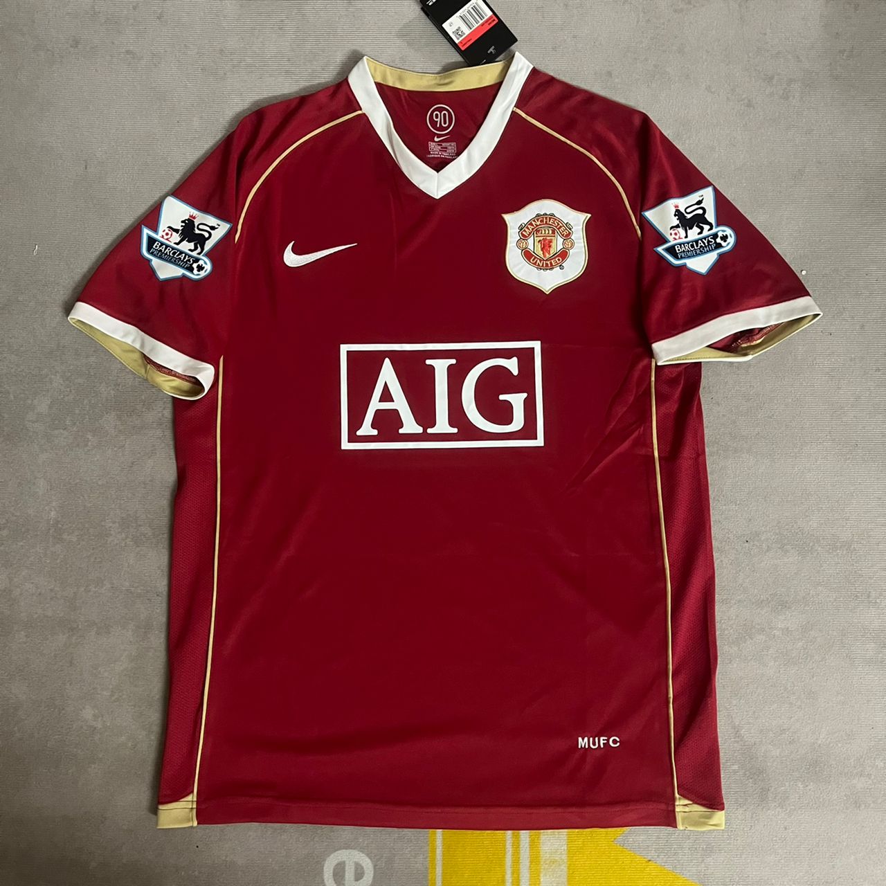 Nemanja Vidic Manchester United 2006/07 Red Kit Jersey Trikot Maglia Soccer Shirt