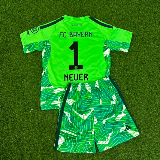 Tenue de gardien de football Manuel Neuer Bayern Munich verte