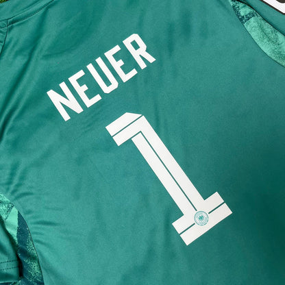 Manuel Neuer Germany 2026 World Cup Kids Goalkeeper Green Football Jersey