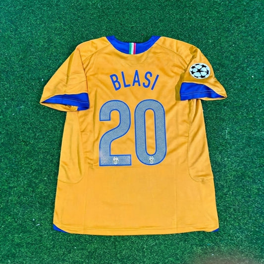 Manuele Blasi #20 Juventus 2005-2006 Gelbes Retro-Fußballtrikot (Ausweichtrikot)