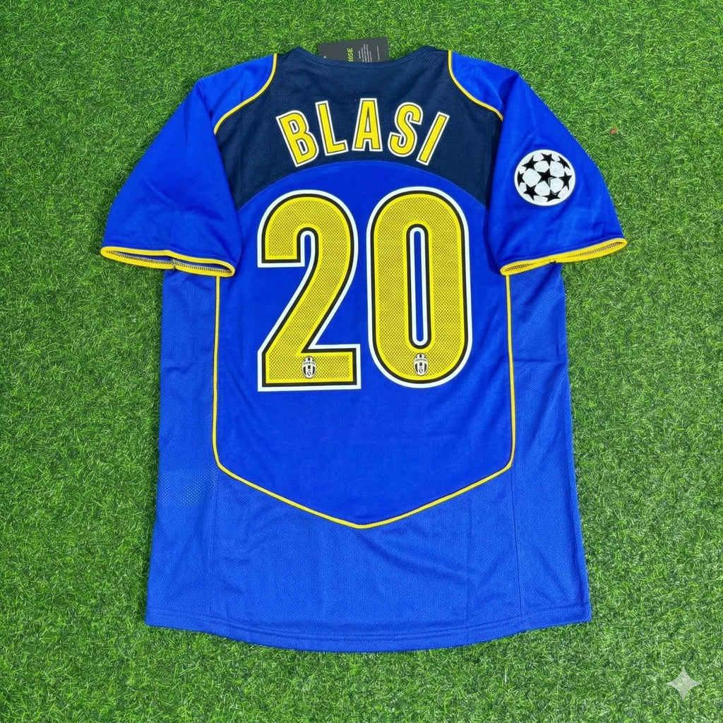 Manuele Blasi Juventus 2004-2005 Blue Retro Jersey | Kit | Trikot | Maillot Soccer Shirt