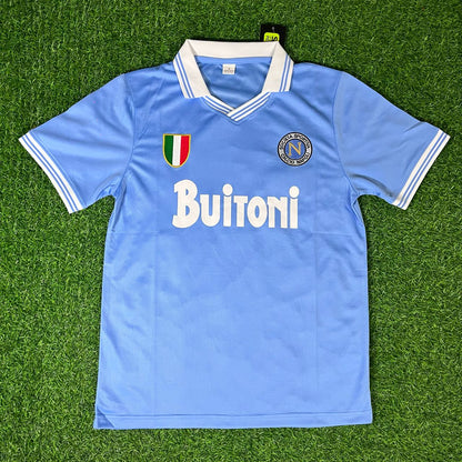 Diego Armando Maradona 10 – Neapel 1986 1987 Retro-Fußballtrikot Trikot Maillot Maglia