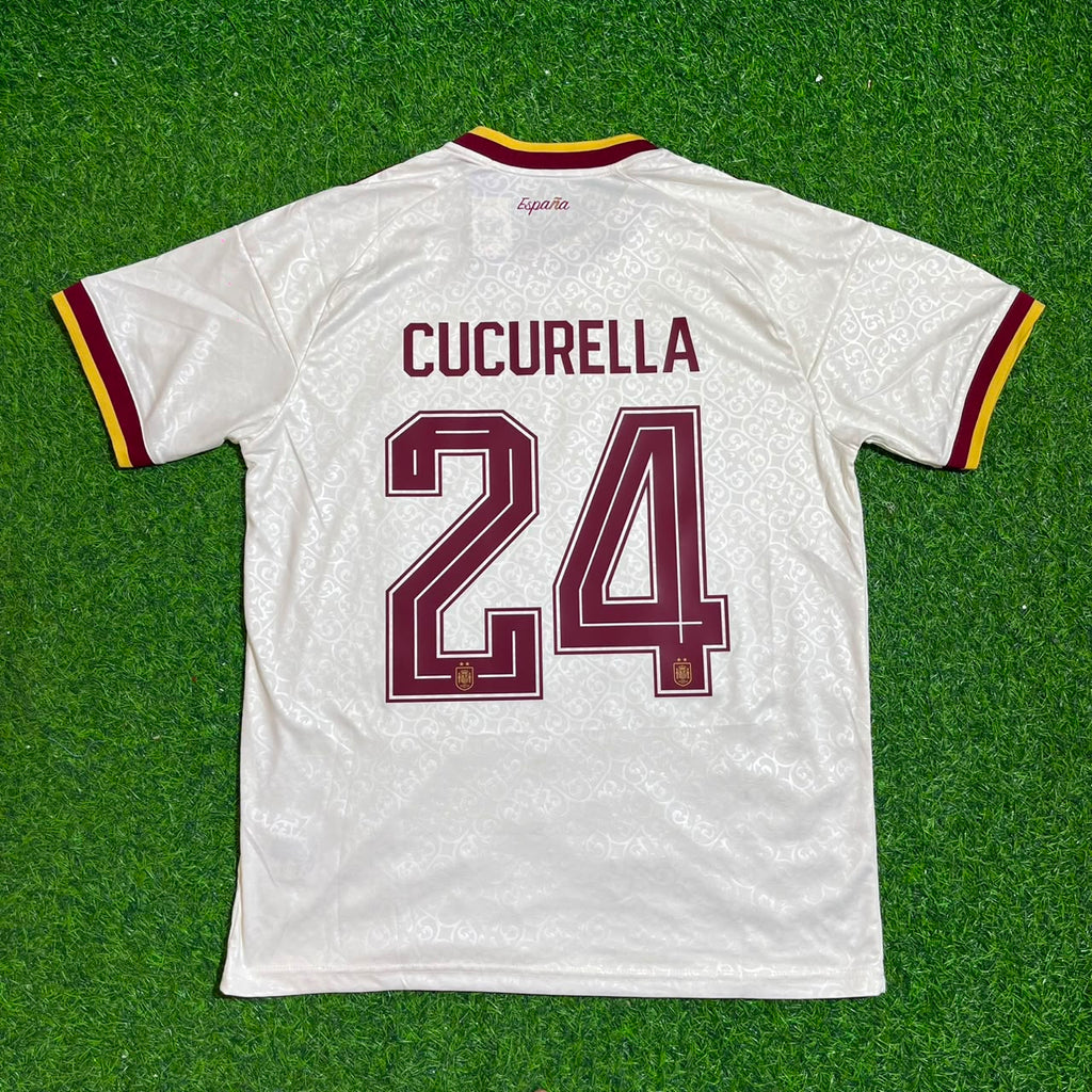 Marc Cucurella #24 Spanien Zwei Sterne 2026 WM-Champions Auswärtstrikot