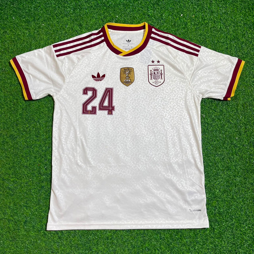 Marc Cucurella #24 Spanien Zwei Sterne 2026 WM-Champions Auswärtstrikot