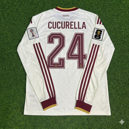 Marc Cucurella #24 Spain 2026 World Cup Away Long Sleeve Jersey Trikot Maillot