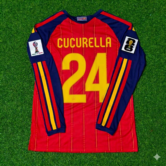 Marc Cucurella #24 Spanien WM 2026 Heimtrikot Langarm