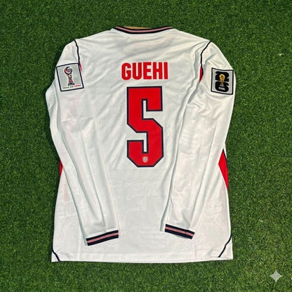 Marc Guéhi #5 England 2026 World Cup Home White Long Sleeve Jersey
