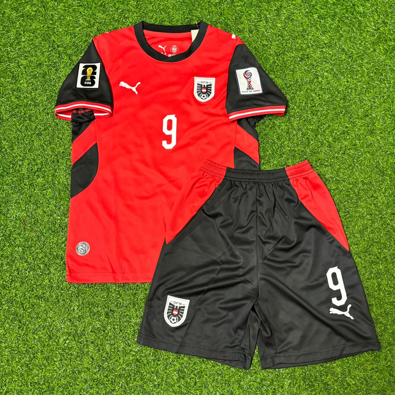 Marcel Sabitzer #9 Österreich WM 2026 Kinder Fußballtrikot Neue Saison