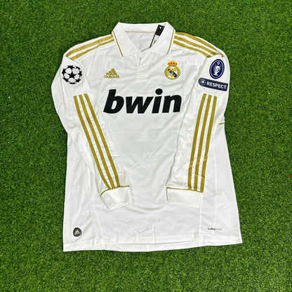 Marcelo 12- Real Madrid 2011-2012 White Long Sleeve Jersey Soccer Shirt