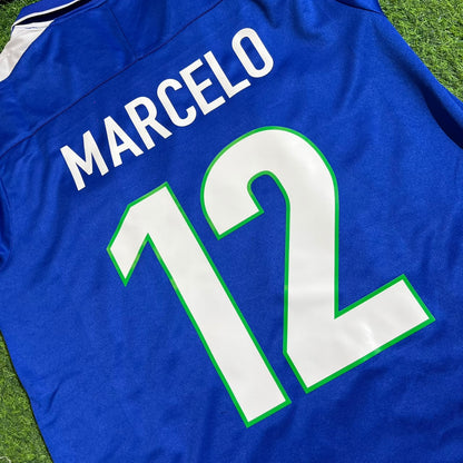 Marcelo Brasil Blau Retro Fußballtrikot