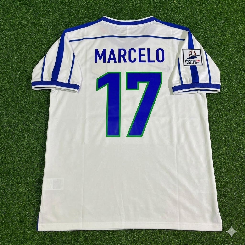 Marcelo #17 Brazil 1998 World Cup Retro Football Jersey