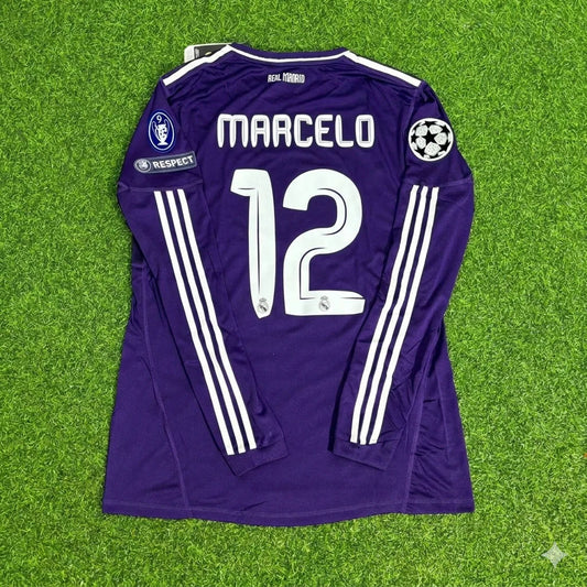 Marcelo 12- Real Madrid 2010/2011 Lila Langarm-Fußballtrikot