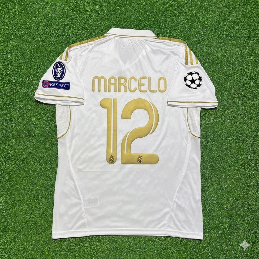 Marcelo #12 Real Madrid 2011-2012 Jersey Soccer Shirt Trikot