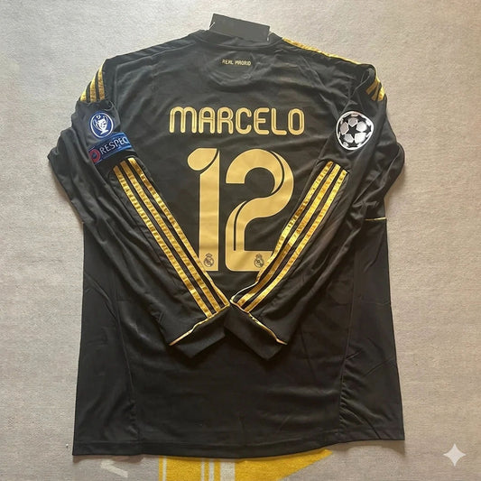 Marcelo 12-Real Madrid 2011-2012 Champions League Langarm-Trikot Fußballtrikot