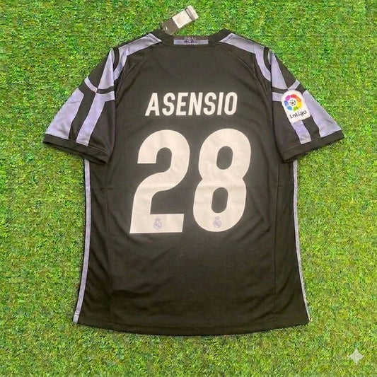 Marco Asensio 28 - Real Madrid 2016 Retro-Fußballtrikot Schwarz