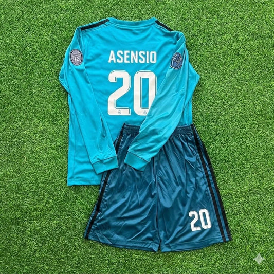 Marco Asensio 20- Real Madrid 2017 /2018 Langarm Kinder-Trikot Fußballtrikot