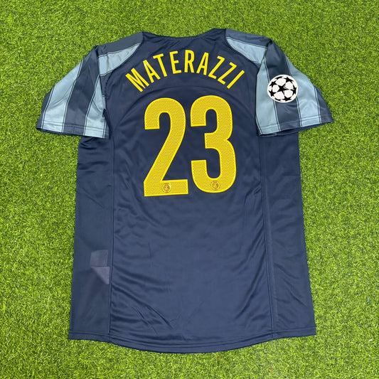 Marco Materazzi #23 Inter Mailand 2004-05 Retro Fußballtrikot Set