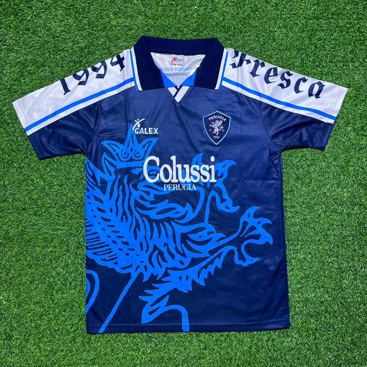 Marco Materazzi Perugia 1994-1995 Retro Blue Football Jersey