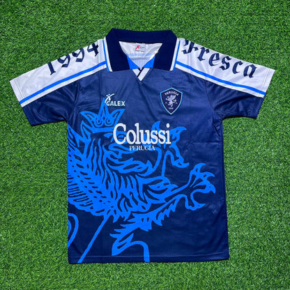 Marco Materazzi Perugia 1994-1995 Retro Blue Football Jersey