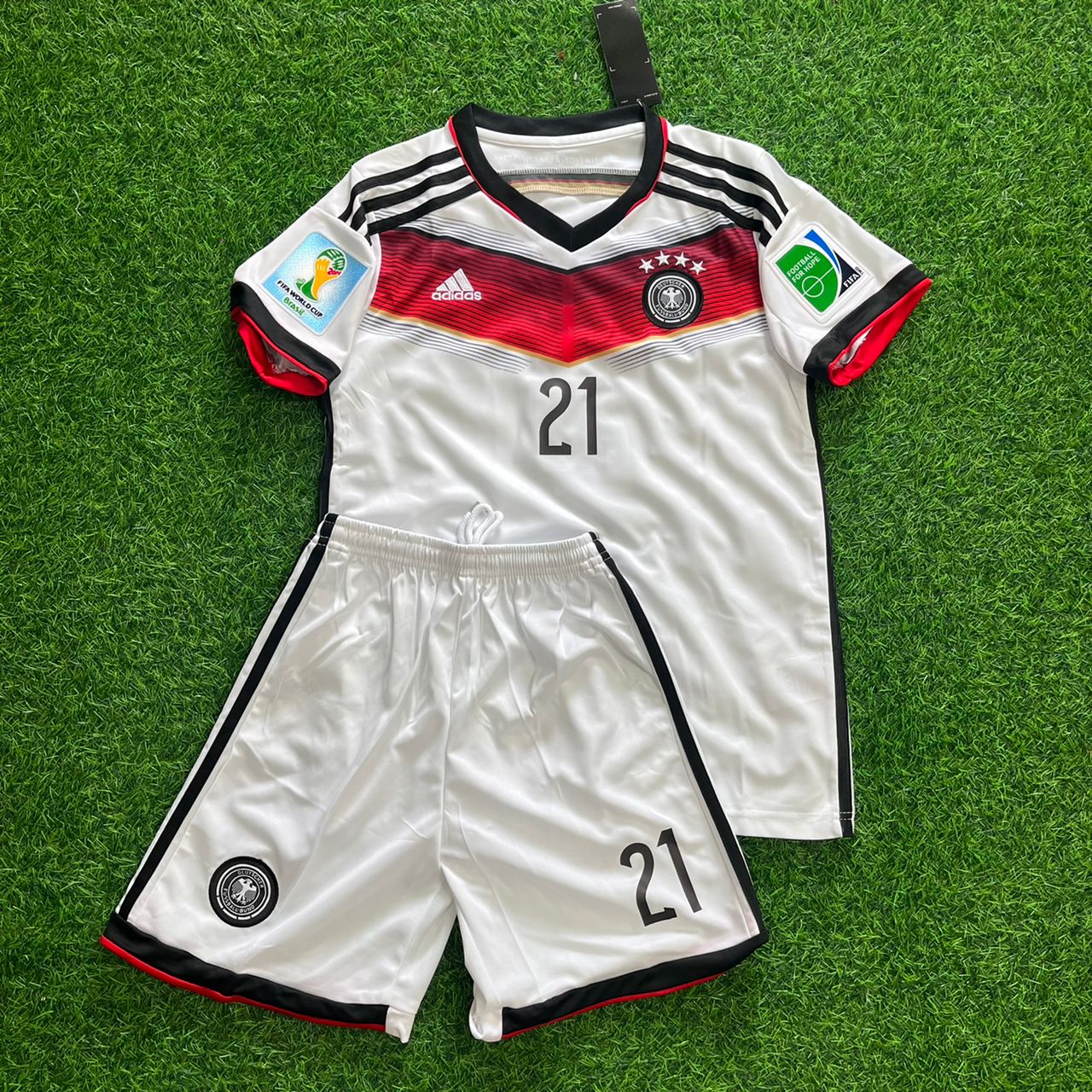Marco Reus Allemagne 2014 Maillot de football rétro blanc pour enfant