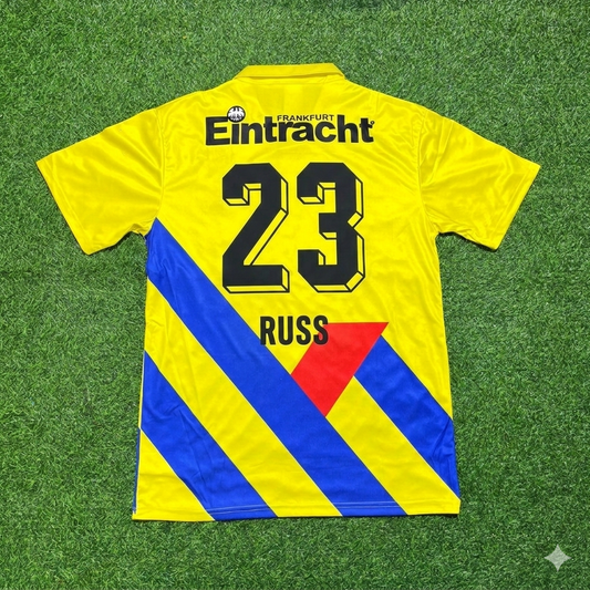 Marco Russ Eintracht Frankfurt Retro Yellow Football Jersey