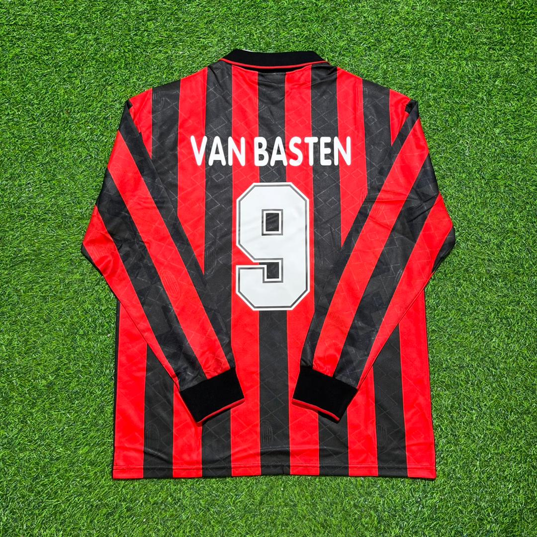 Marco van Basten #9 AC Mailand 1993 1994 Heimtrikot Langarm Retro