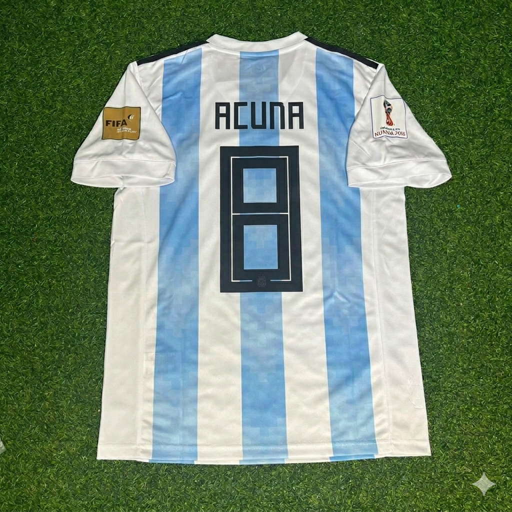 Marcos Acuña Argentinien WM 2018 Heim-Retro-Trikot