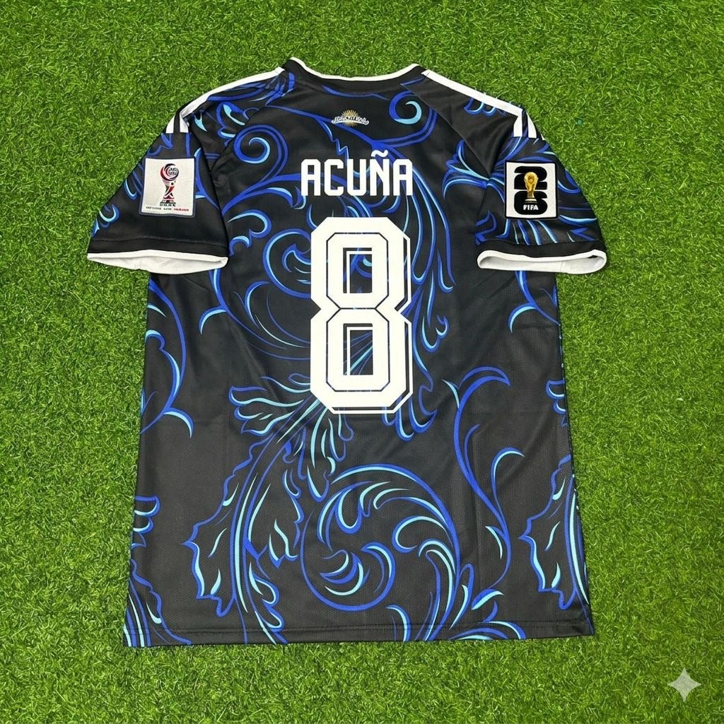 Marcos Acuña #8 Argentina 2026 World Cup New Season Football Jersey Kit