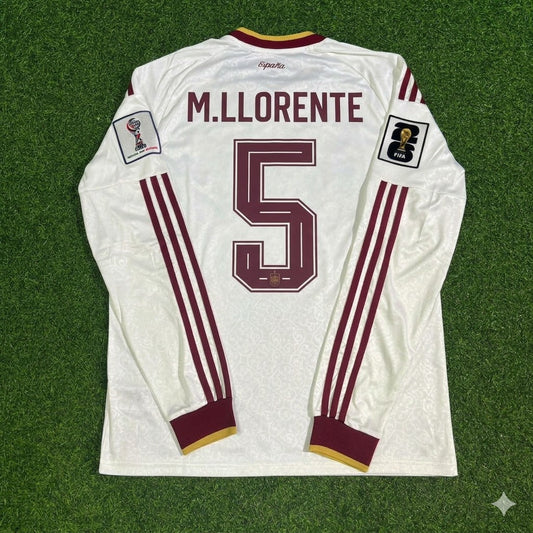 Marcos Llorente #5 Spain 2026 World Cup Away Long Sleeve Jersey Trikot Maillot