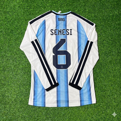 Marcos Senesi #6 Argentinien 2026 WM Langarm-Fußballtrikot-Set