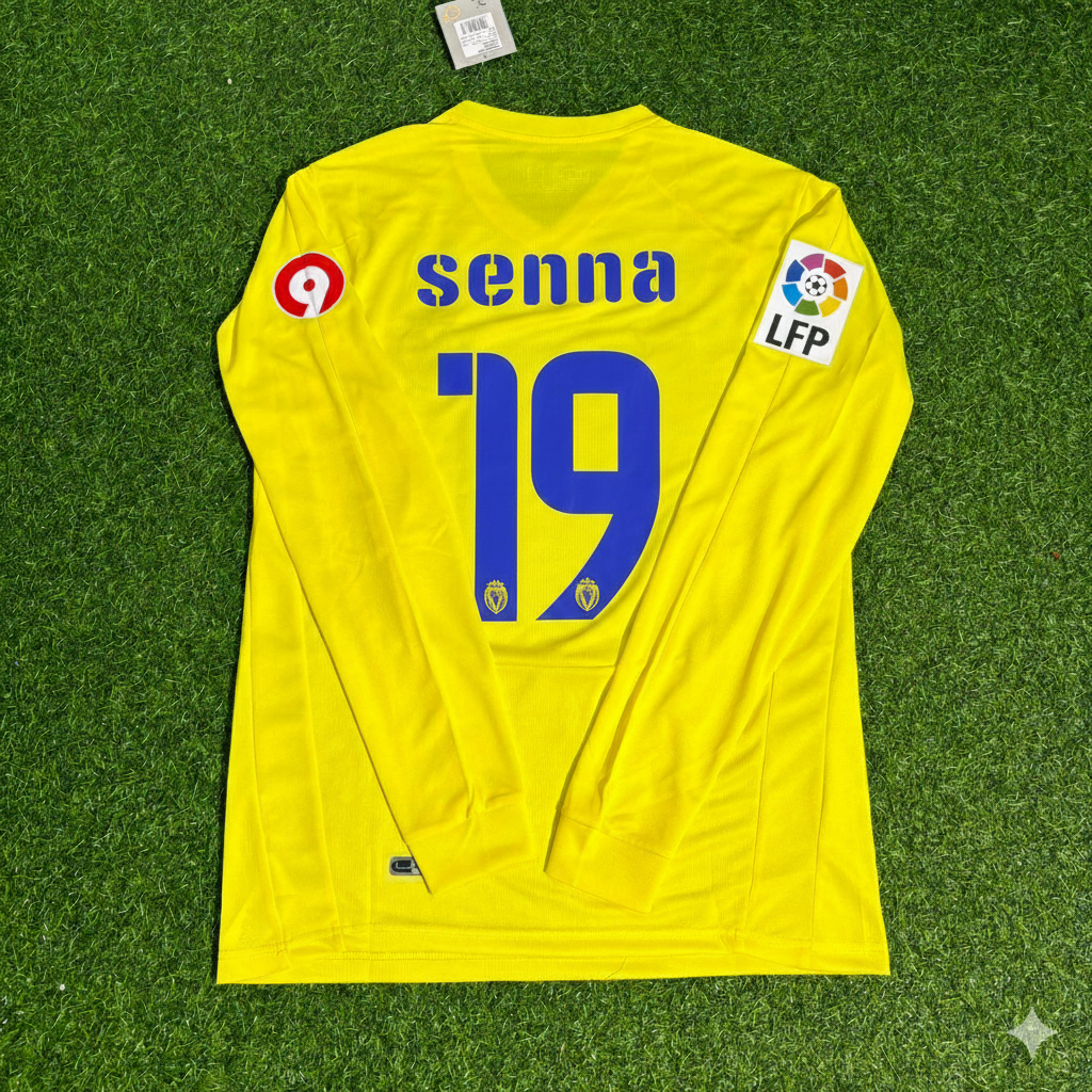 Marcos Senna 19 Villarreal CF 2008/2009 Long Sleeve Retro Football Jersey
