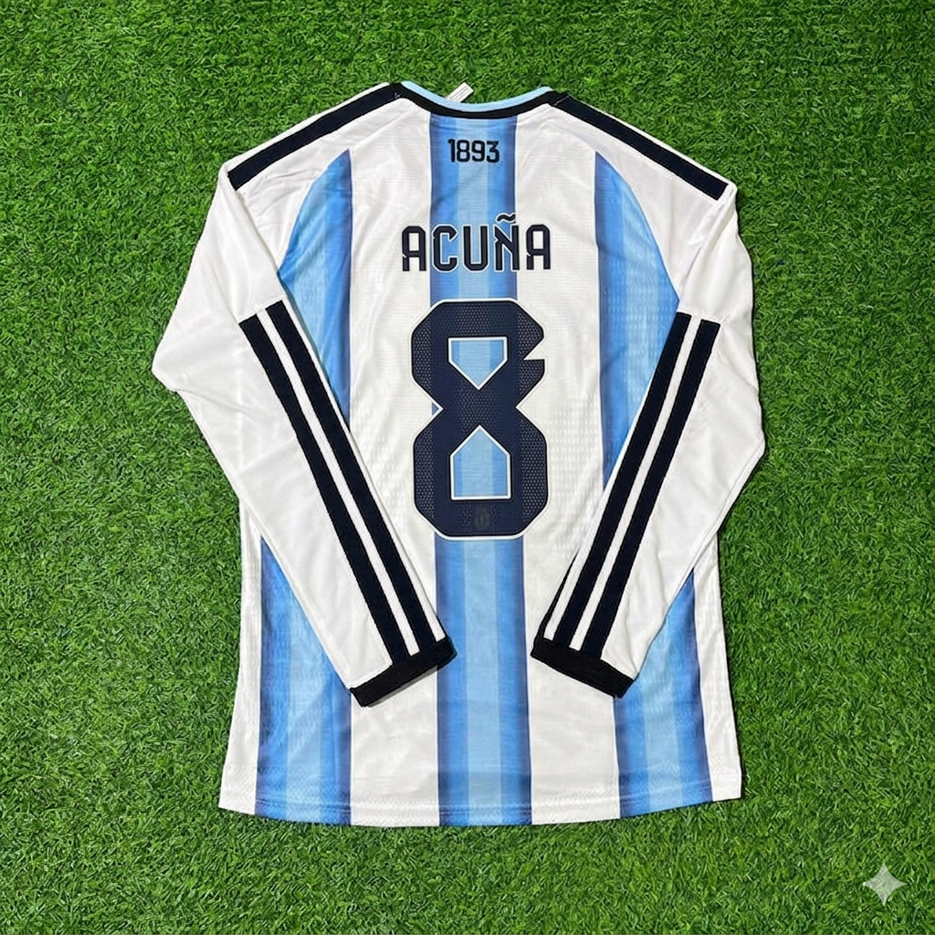 Marcos Acuña #8 Argentinien Fußballtrikot Langarm WM 2026