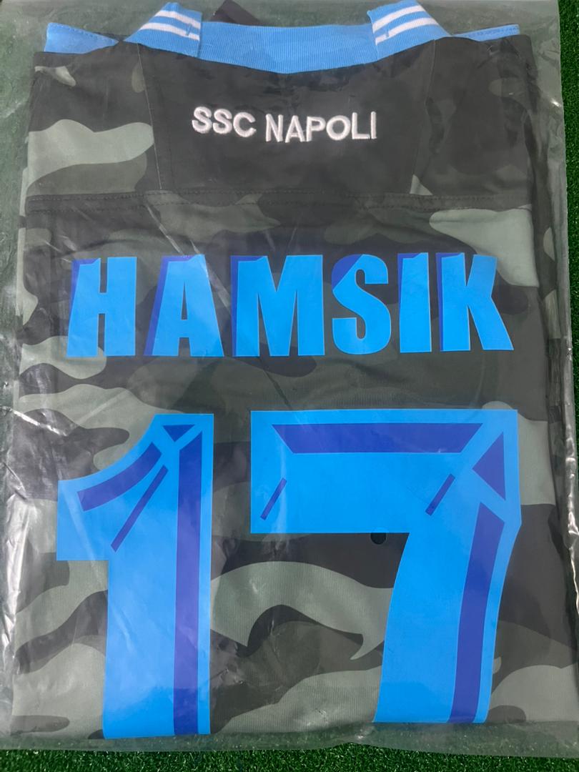 Marek Hamsik 17 – Napoli 2013-14 Retro Kit Jersey Trikot Maillot Soccer Shirt