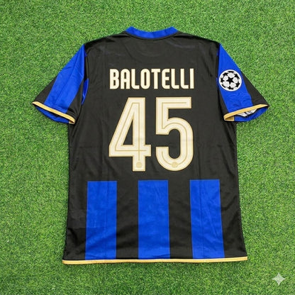 Maillot de football rétro Mario Balotelli n° 45 Inter Milan 2008-09
