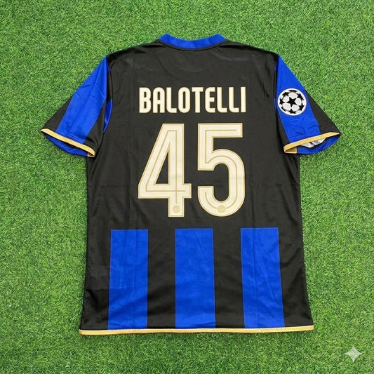 Mario Balotelli #45 Inter Milan 2008-09 Retro Football Jersey Kit