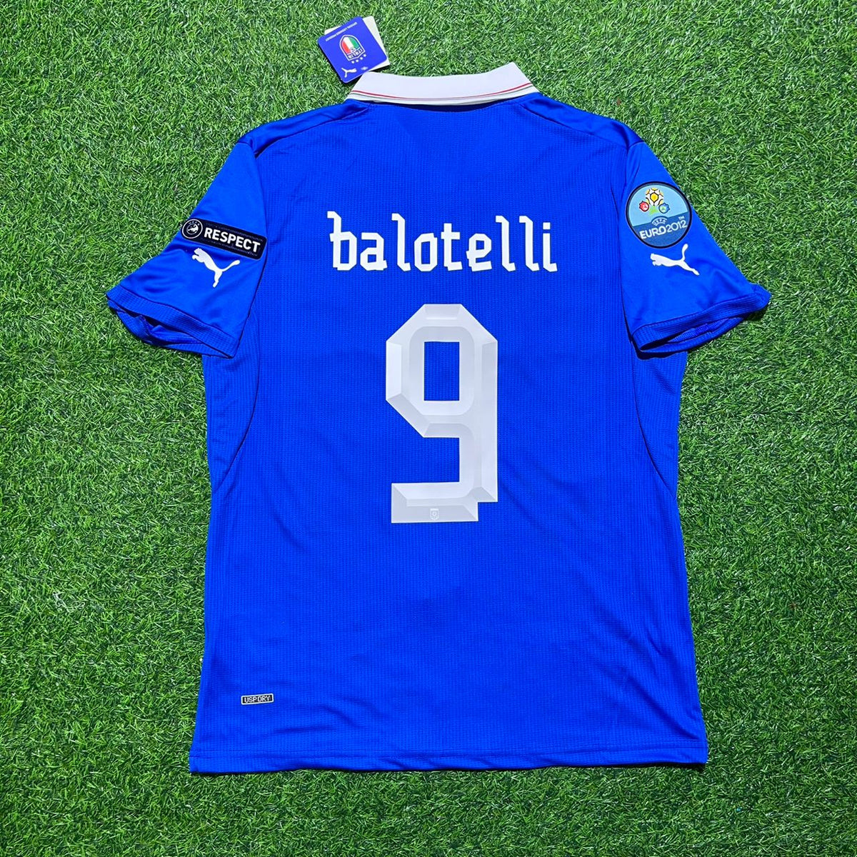 Mario Balotelli 9 – Italien Euro 2012 Retro Heimtrikot