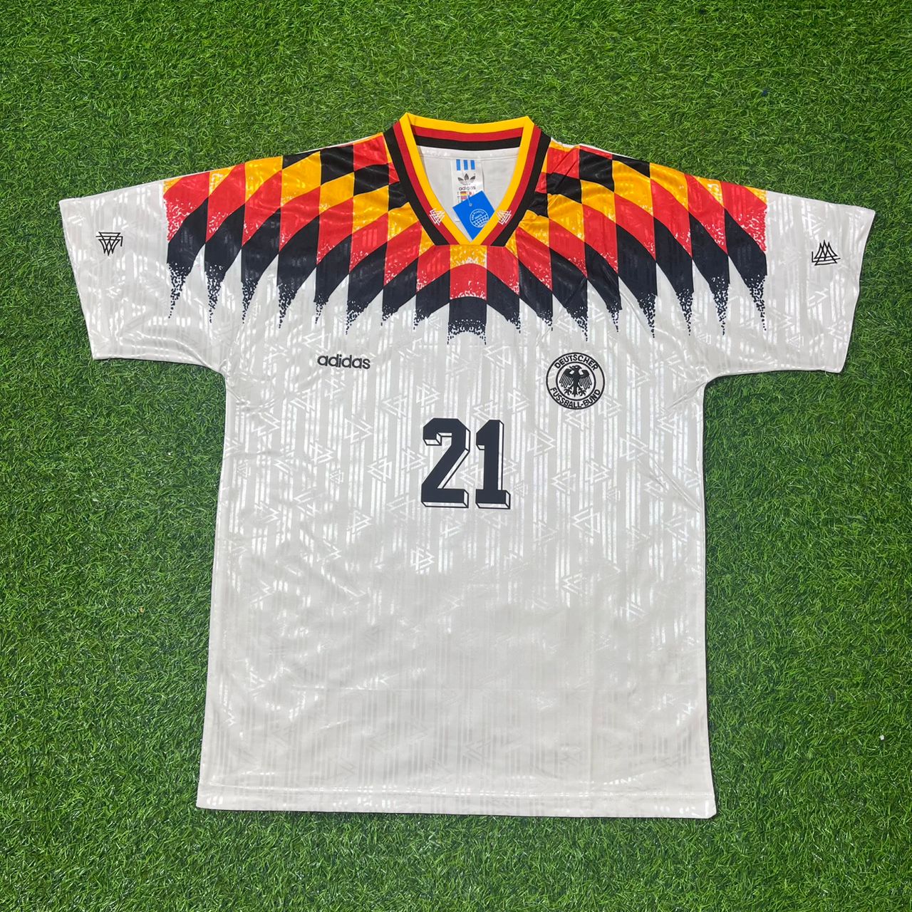Mario Basler Deutschland 1994 Weltmeisterschaft Retro Football Jersey Kit