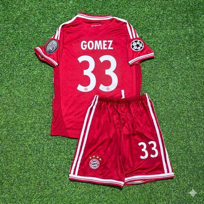 Bayern Munich 2013 Champions League Final Kids Retro Jersey – Mario Gomez 33