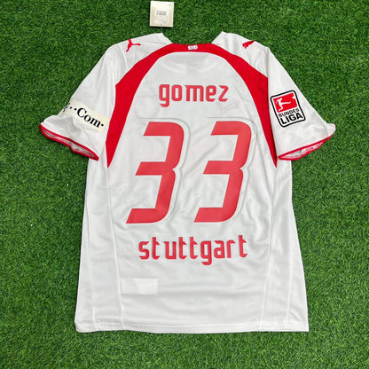 VfB Stuttgart 2006-07 weißes Heimtrikot Retro mit Gomez Rückennummer 33
