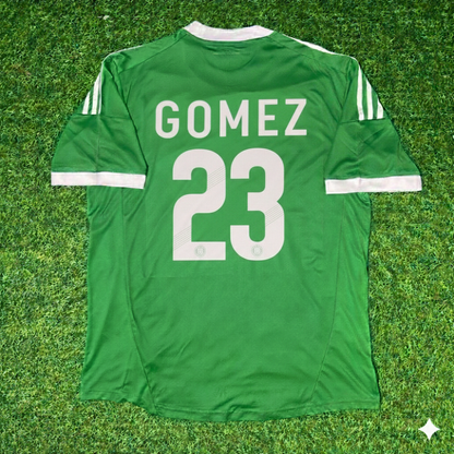 Germany 2012 EURO Green Retro Football Jersey – Mario Gomez