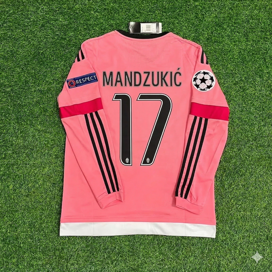 Juventus 2015/16 Pinkes Retro-Trikot – Mario Mandzukic