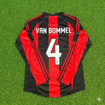AC Milan 2010/11 Home Long Sleeve Retro Football Jersey – Mark van Bommel
