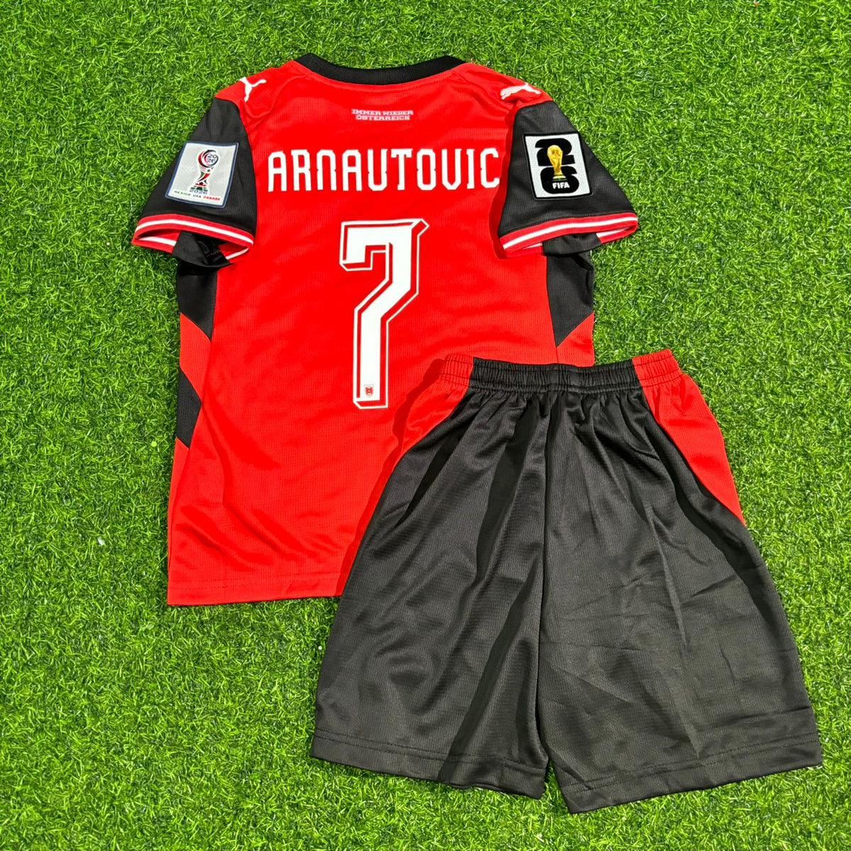 Marko Arnautovic Österreich WM 2026 Kinder Heimtrikot