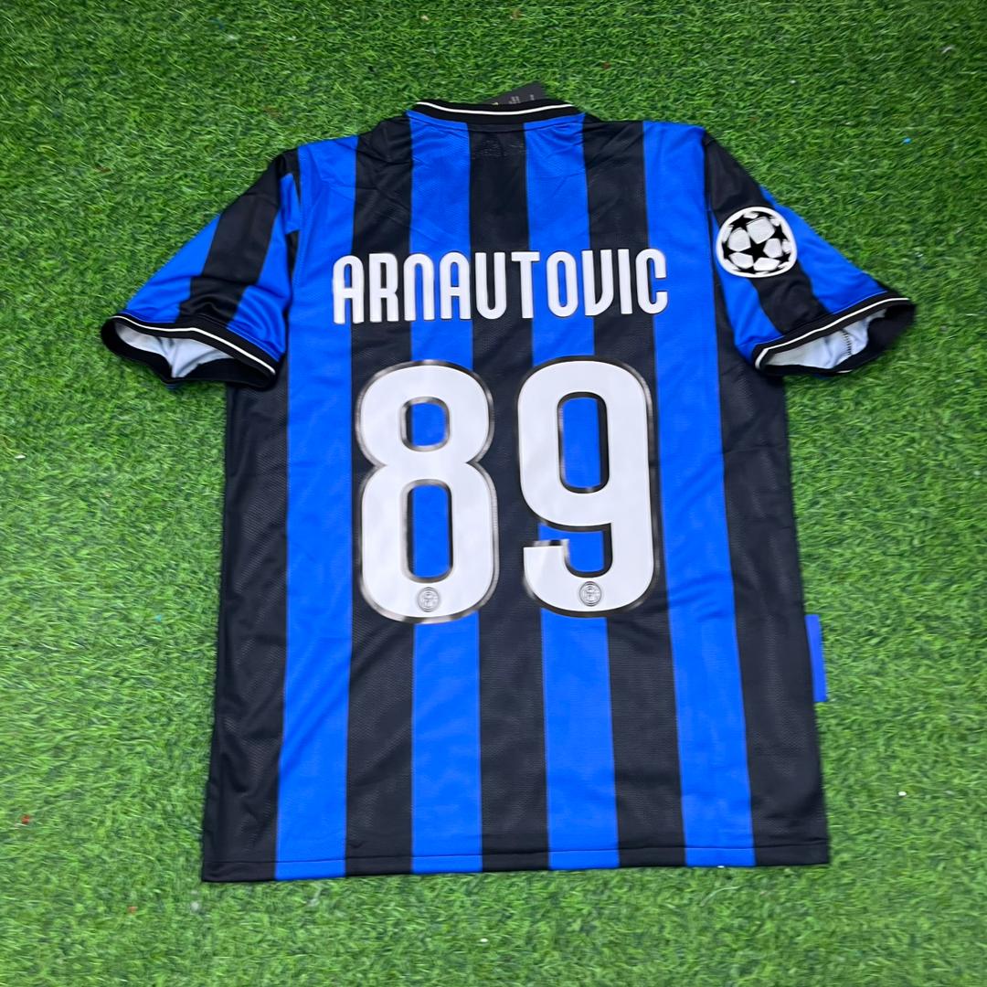 Marko Arnautovic Inter Milan 2009-2010 Retro Home Football Jersey