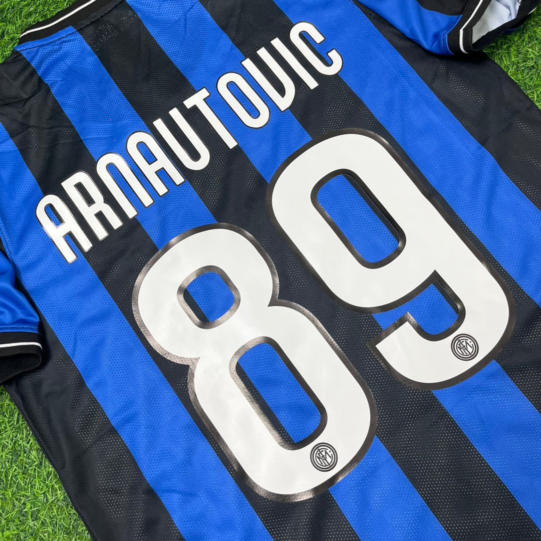 Marko Arnautovic Inter Milan 2009-2010 Retro Home Football Jersey