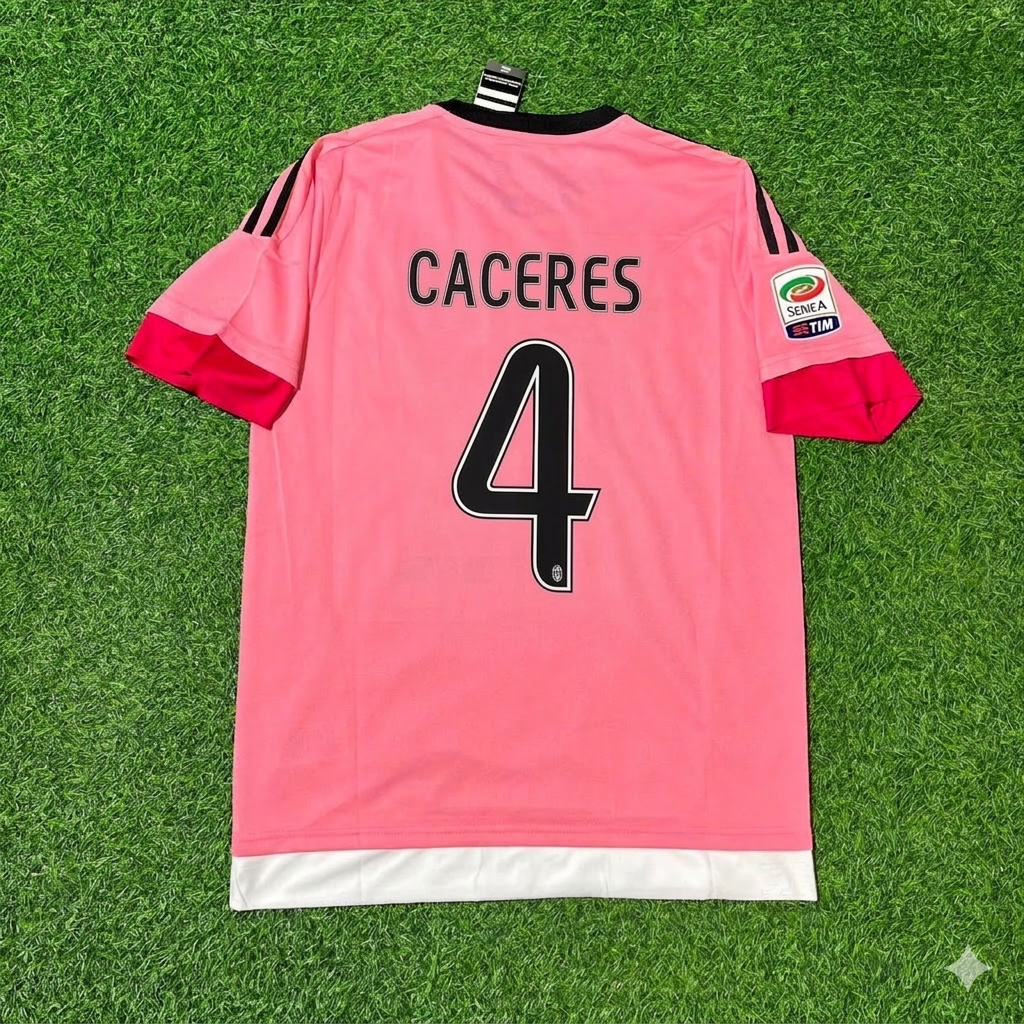 Juventus 2015/16 Pink Retro Jersey – Martin Caceres