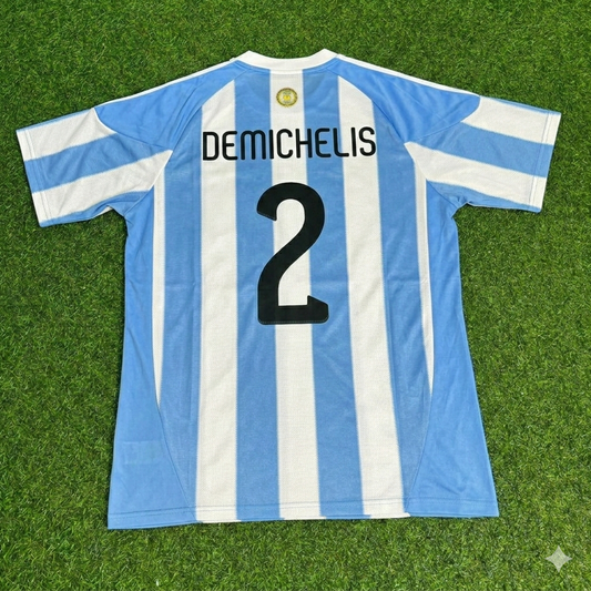 Martín Demichelis 2- 2010 World Cup Argentina Retro Jersey